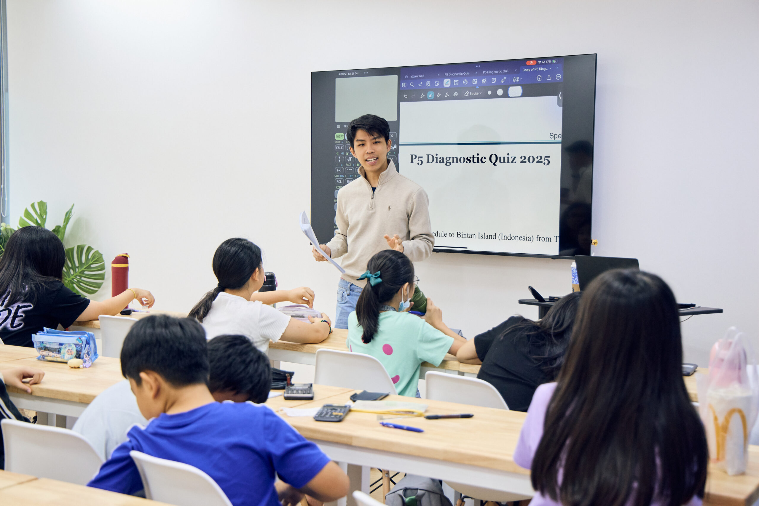 Wide view of the Paradigm Tampines classroom