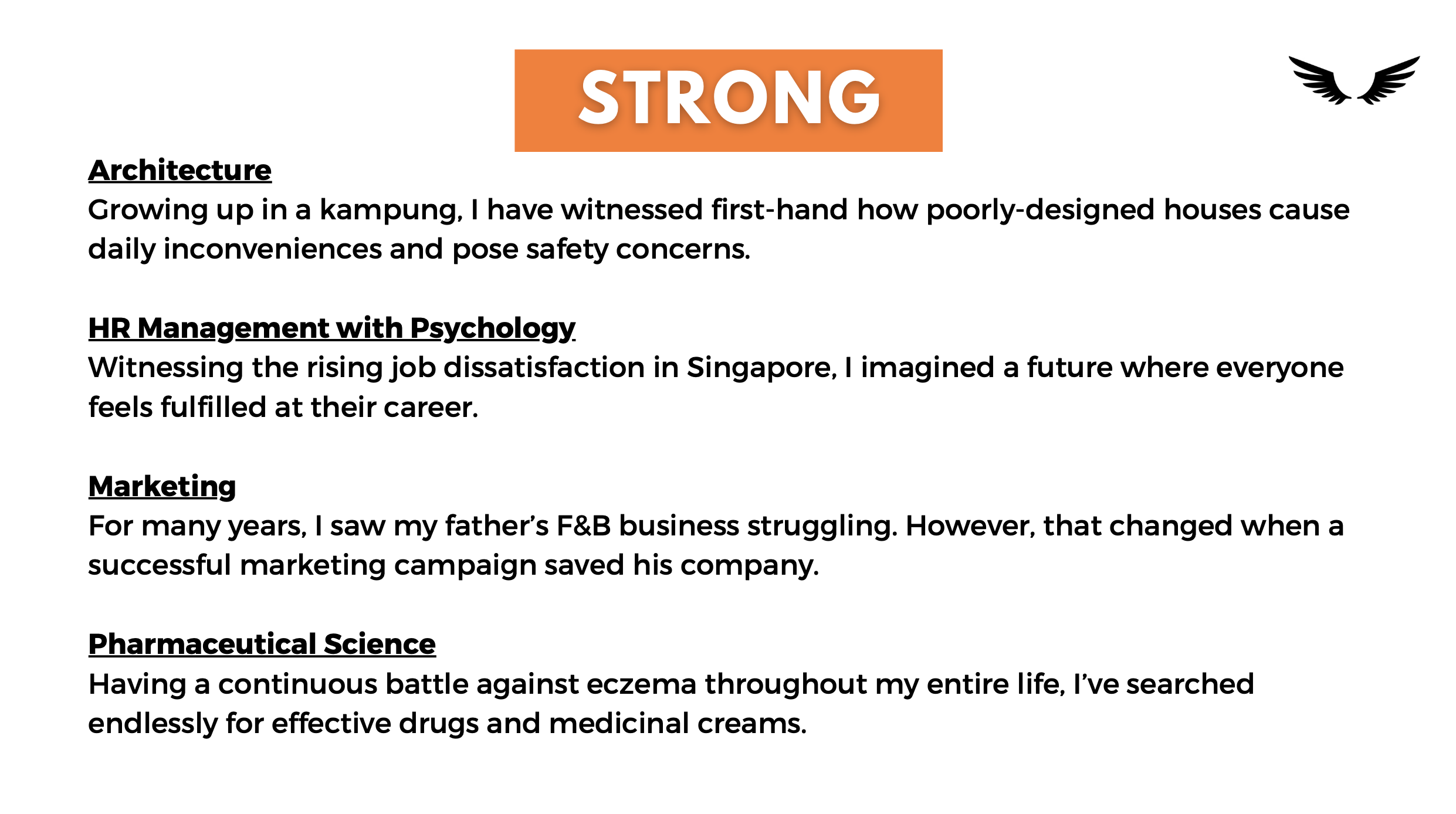 Eae Example EAE Write Up | Sample, Example & Template | 600 & 1000 Character
